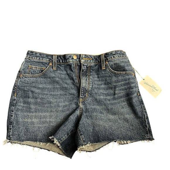 Vintage Stretch Universal Thread Dark Blue Jean Shorts - Picture 1 of 5